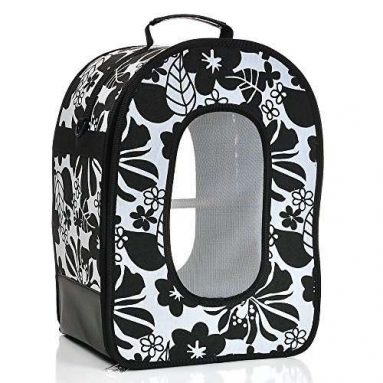 Black Happy Beaks Soft Sided Bird Travel Carrier