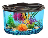 AquaView 3-Gallon Fish Tank with LED Lighting and Power Filter