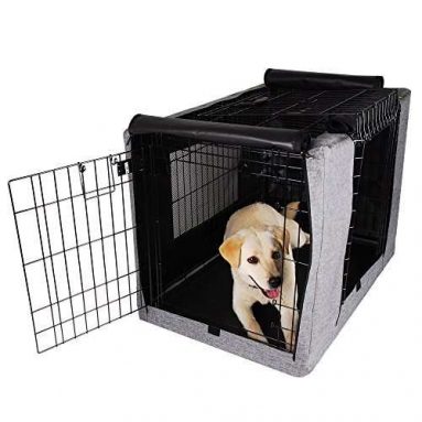 Petsfit Crate Cover for Wire Crate with Two Doors