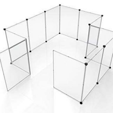 Tespo Pet Playpen Portable Large Plastic Yard Fence for Small Animals